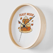 Fest-Modus - Niedliche Herbst-Komfort-Lebensmittel Uhr (Winkel)