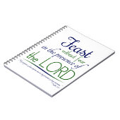 "Fest ohne Furcht in der Gegenwart des Herrn" Notizblock (Linke Seite)