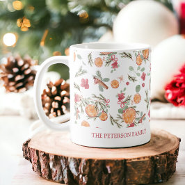 Fest Orange Pine Blumenstrauch Kaffeetasse