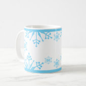 Fest Pastel Blue Snowflake Tasse (Vorderseite Links)