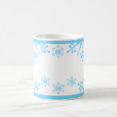 Fest Pastel Blue Snowflake Tasse (Mittel)