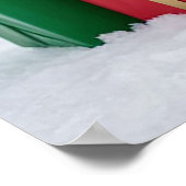 Fest Pferd in Weihnachtsmannmütze Poster (Ecke)