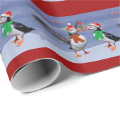 Fest Puffins Wrapping Paper - Weihnachten Geschenkpapier (Rolleneckpunkt)