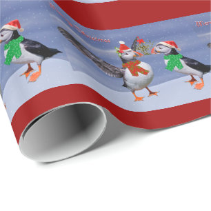 Fest Puffins Wrapping Paper - Weihnachten Geschenkpapier