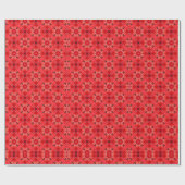 Fest Retro Floral Weihnachtswrapping Papier Geschenkpapier (Flach)