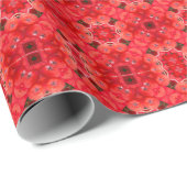 Fest Retro Floral Weihnachtswrapping Papier Geschenkpapier (Rolleneckpunkt)