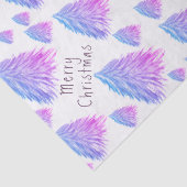 Fest rosa Blauer Weihnachtsbaum Wasserfarbe Seidenpapier (Detail)