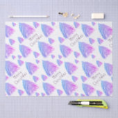 Fest rosa Blauer Weihnachtsbaum Wasserfarbe Seidenpapier (Handwerk)