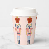 Fest rosa Holiday Nutcracker Papier Becher (Links)