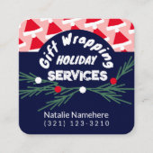 Fest rosa Moderner Beruflicher Geschenkservice Quadratische Visitenkarte (Vorderseite)