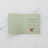 Fest Rote Flora Wasserfarbe 1 Foto Weihnachten (Innenseite)