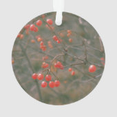 Fest Rotes Sparkling Berries Naturerlebnis Foto Ornament (Rückseite)