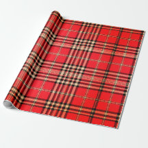Fest rotes Tartan Wrapping Paper