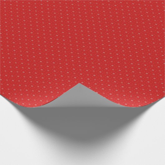 Fest Scarlet Luxus Wrap - Exklusives Design Geschenkpapier (Ecke)