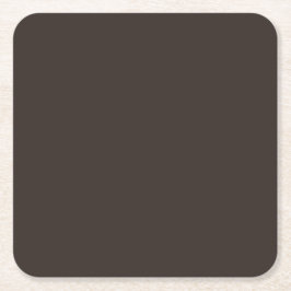 fest, Schlicht, Walnussbraun, Rechteckiger Pappuntersetzer