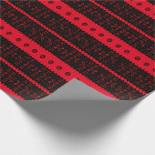 Fest schwarze und rote Umschlagpapier Geschenkpapier (Ecke)