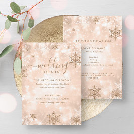 Fest Sparkle Rose Gold Winter Hochzeiten Details Einladung