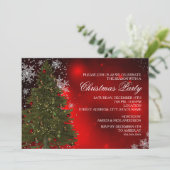 Fest Sparkle Xmas Weihnachten Party einladen Einladung (Stehend Vorderseite)