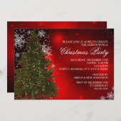 Fest Sparkle Xmas Weihnachten Party einladen Einladung (Vorne/Hinten)