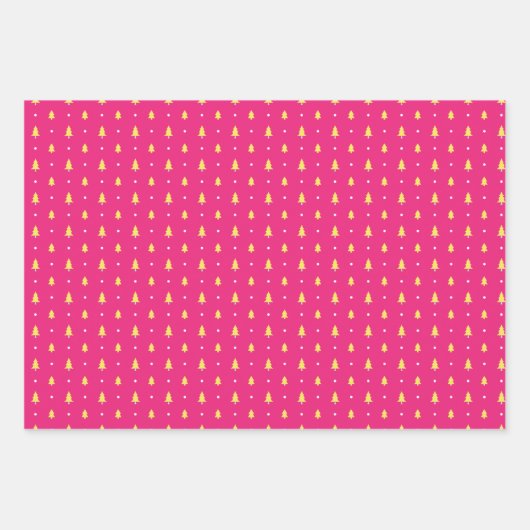Fest & Spaß Bright Neon farbenfroher Weihnachtsbau Geschenkpapier Set (Vorderseite 2)