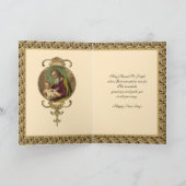 Fest St. Joseph Jesus Gebet Religiöse Vintag Karte (Innenseite)