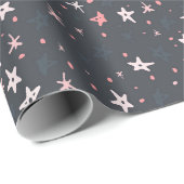 Fest Stars Wrapping Paper Geschenkpapier (Rolleneckpunkt)