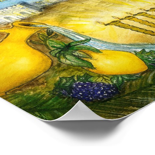 Fest Tabernacles Sukkoth Inspiration Kunst Poster (Ecke)