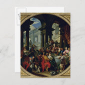 Fest unter einem ionischen Portico, c.1720-25 Postkarte (Vorne/Hinten)