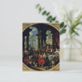 Fest unter einem ionischen Portico, c.1720-25 Postkarte (Stehend Vorderseite)