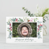 Fest Urlaub im Foto Weihnachtskarte Feiertagskarte (Stehend Vorderseite)