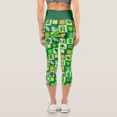 Fest von Saint Patrick Pattern Capri Leggings (Rückseite)