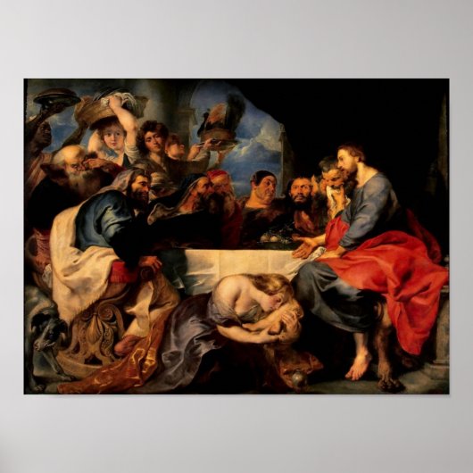 Fest von Simon & Mary Magdalene am Fuß Jesu Poster (Vorne)