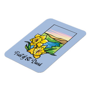 Fest von St. David Daffodils Magnet