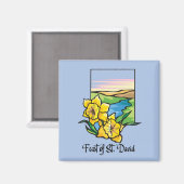Fest von St. David Daffodils Magnet (Vorderseite/Rückseite)