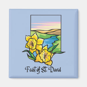 Fest von St. David Daffodils Magnet