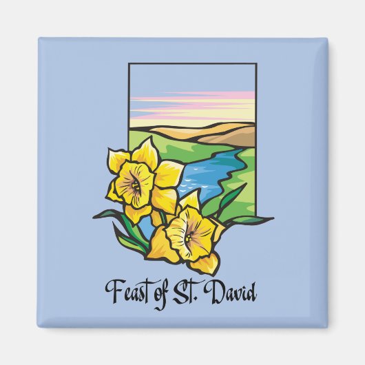 Fest von St. David Daffodils Magnet (Vorne)