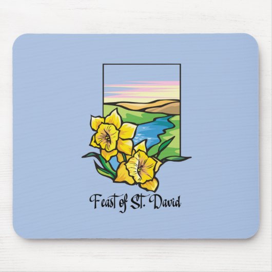 Fest von St. David Daffodils Mousepad (Vorne)