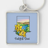 Fest von St. David Daffodils Schlüsselanhänger (Vorne)