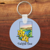 Fest von St. David Daffodils Schlüsselanhänger (Vorderseite)