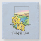 Fest von St. David Daffodils Steinuntersetzer (Vorderseite)