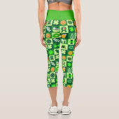 Fest von St. Patrick Pattern Capri Leggings (Rückseite)