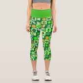 Fest von St. Patrick Pattern Capri Leggings (Vorderseite)