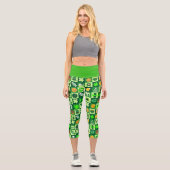 Fest von St. Patrick Pattern Capri Leggings (Vorderseite)