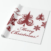 Fest Weihnachtsbaum Schneeflocken Geschenk Wrap Geschenkpapier (Ungerollt)