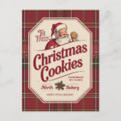 Fest Weihnachtskekse hinzufügen Feiertagspostkarte (Vorderseite)
