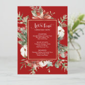 Fest Weihnachtsmenü Weihnachtsrahmen Menükarte (Stehend Vorderseite)