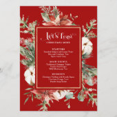 Fest Weihnachtsmenü Weihnachtsrahmen Menükarte (Vorderseite)