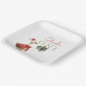 Fest Winter Birthday One Silly Christmas Goose Pappteller (Gewinkelt)