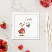 Fest Winter Birthday One Silly Christmas Goose Serviette (Beispiel)