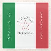 Festa della Repubblica - Nationalfeiertag Italiens Glasuntersetzer (Vorderseite)